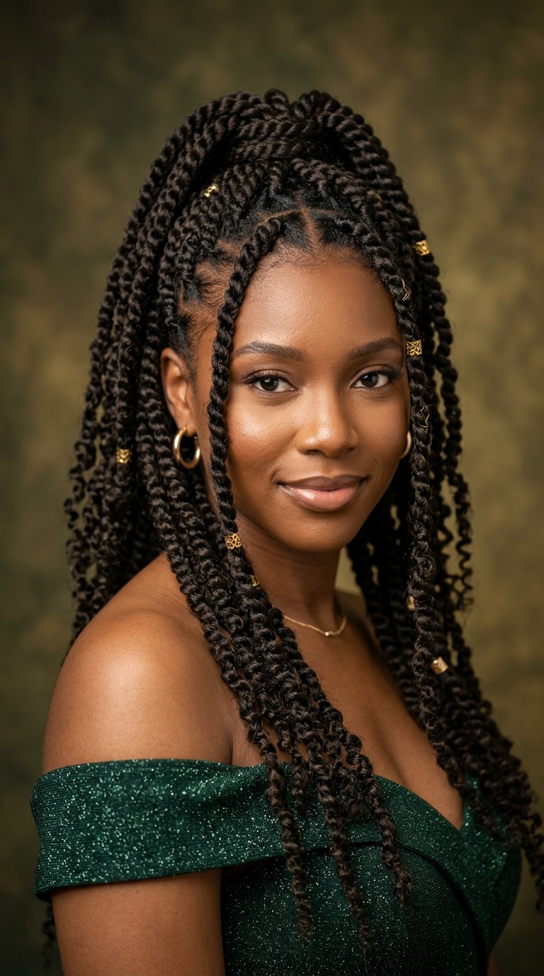 Passion Twist Half-Up Half-Down