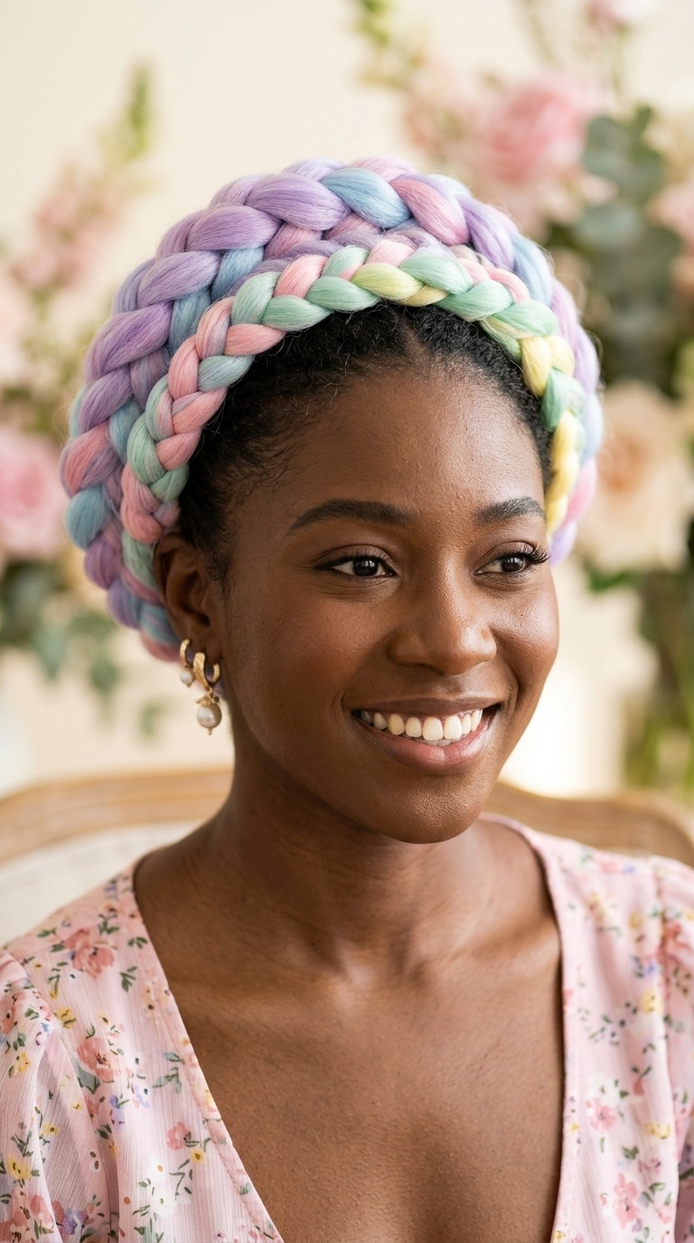 Pastel Braided Crown