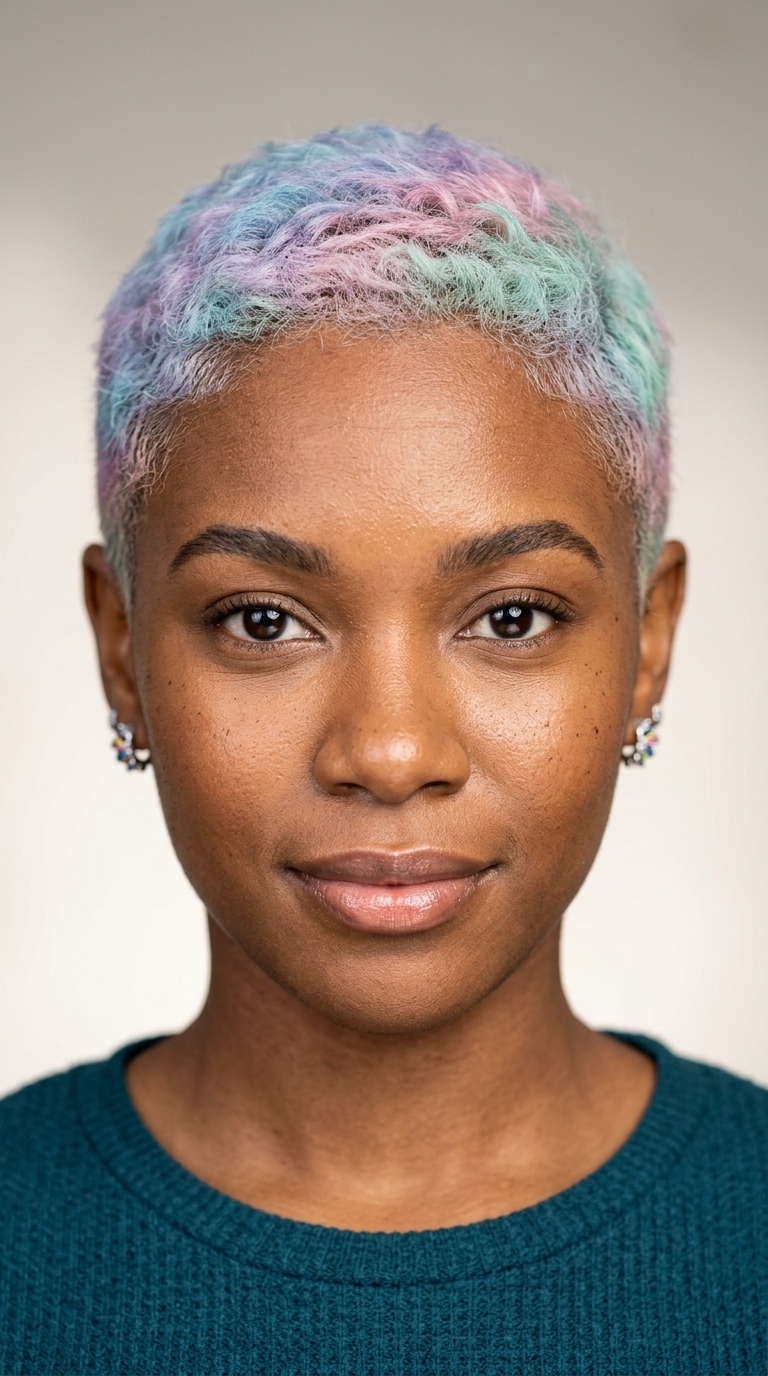 Pastel-Colored Buzz Cut
