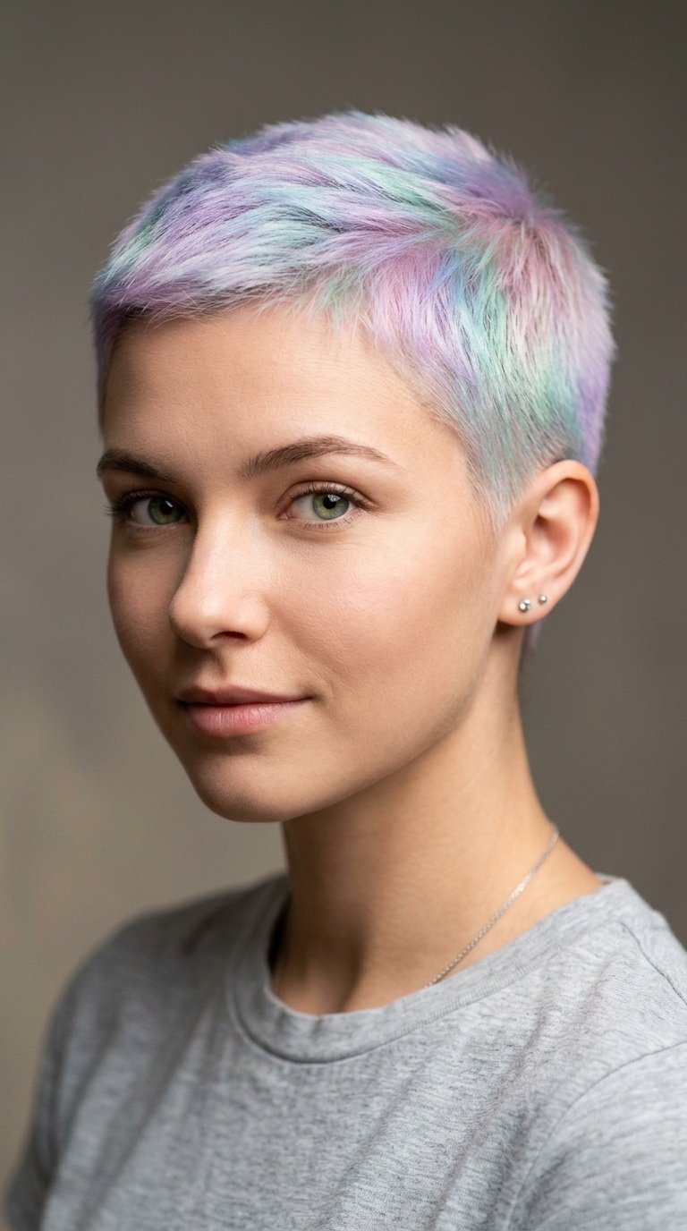 Pastel Colored Crew Cut