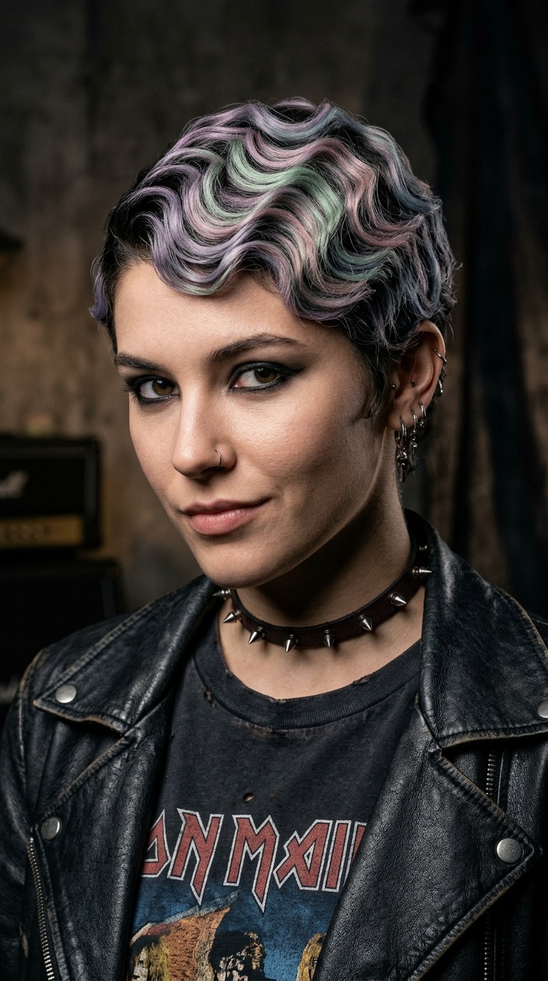 Pastel Grunge Finger Waves