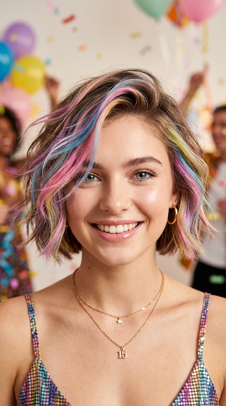 Pastel Hair Chalk Streaks