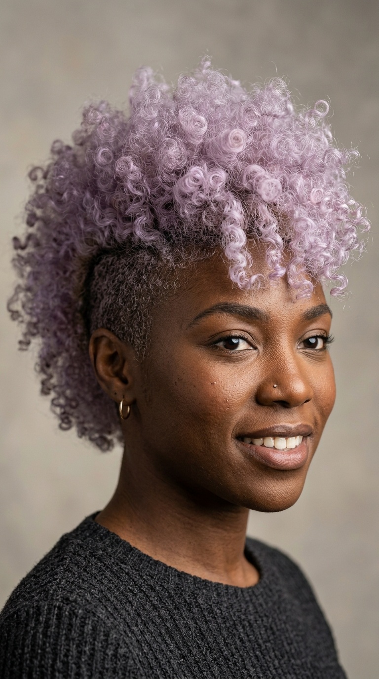 Pastel Lavender Tapered Mohawk