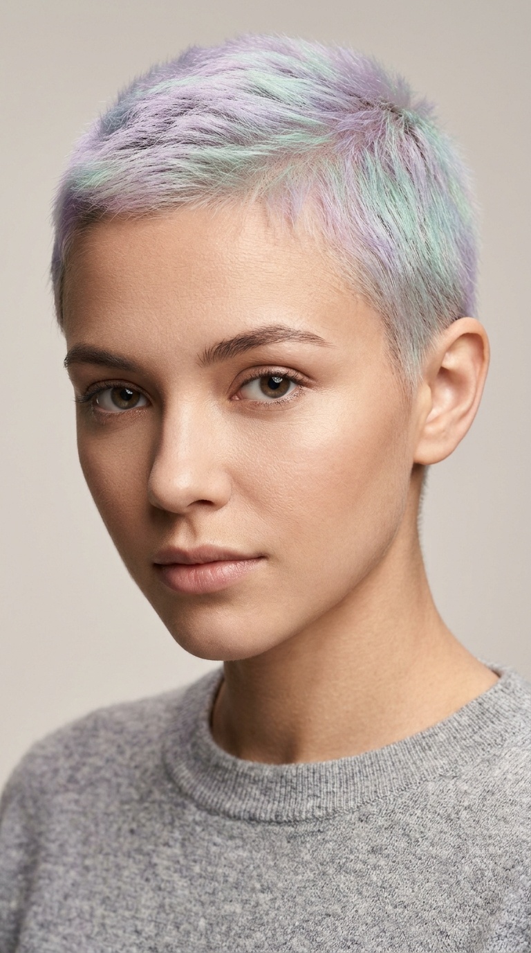 Pastel Toned Buzz Cut