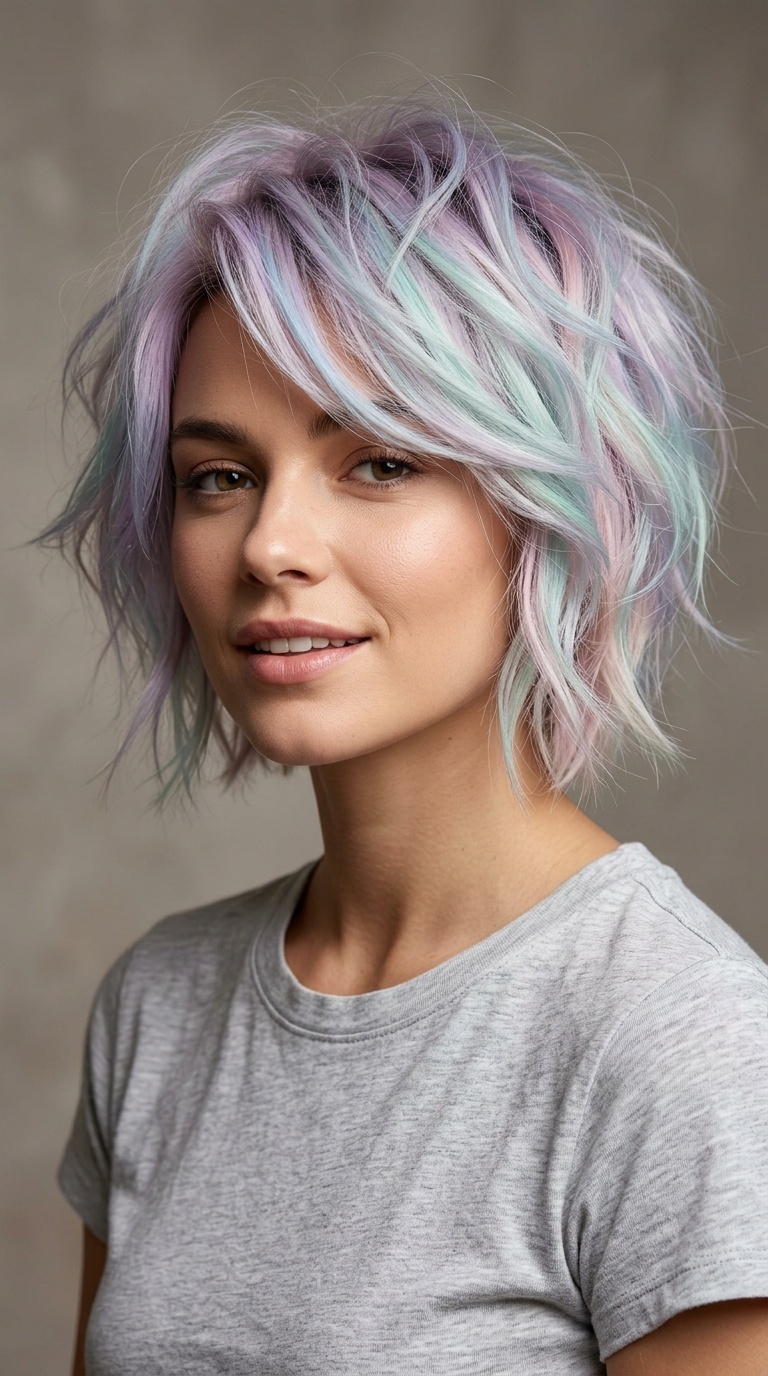 Pastel Toned Messy Crop