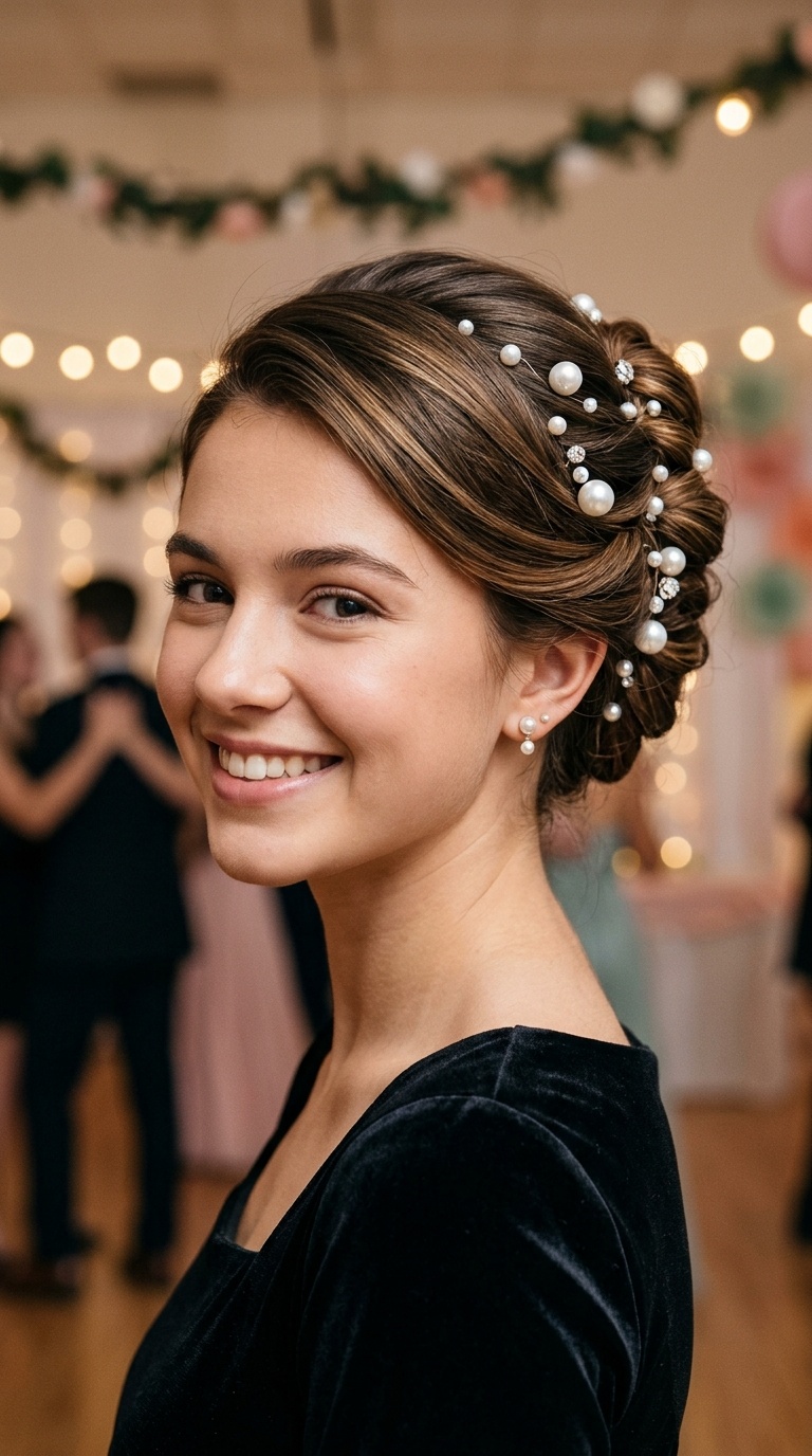 Pearl-Accented French Twist