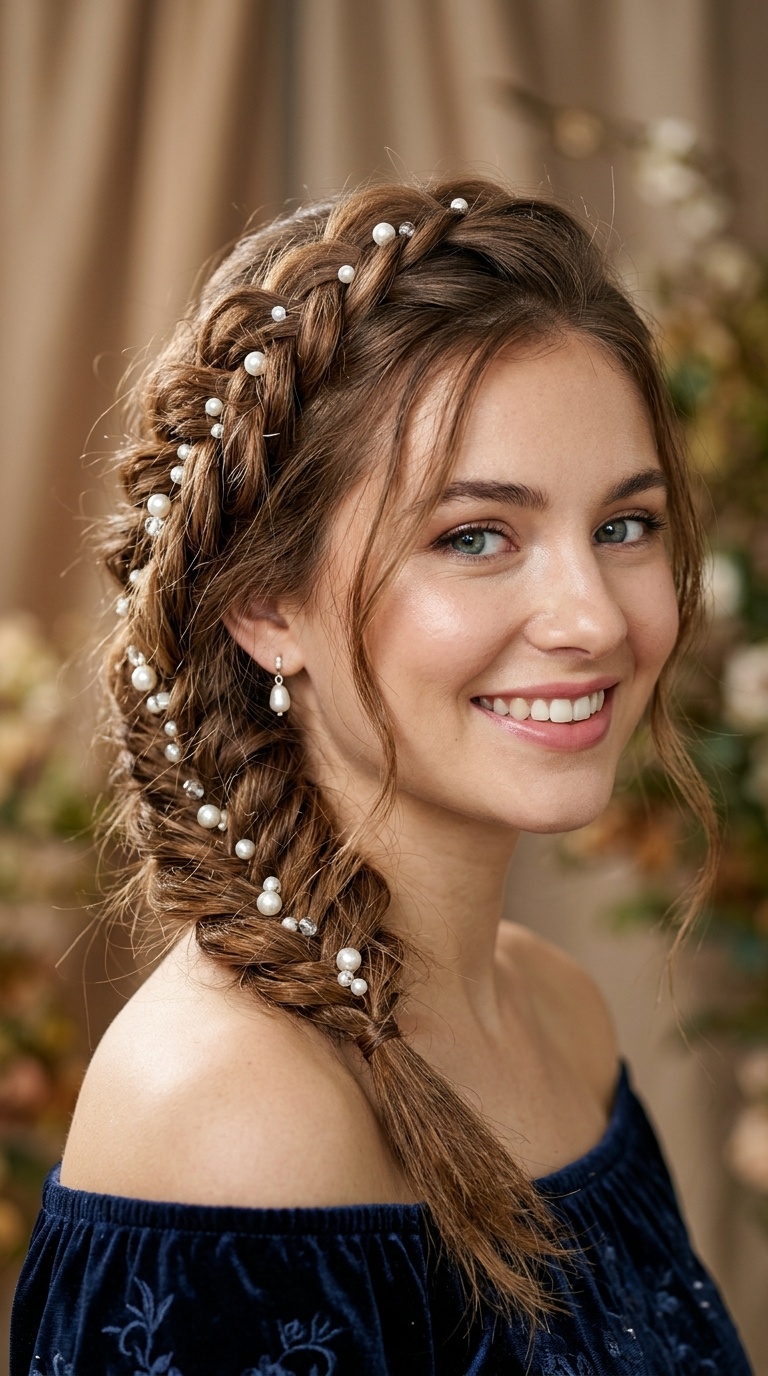 Pearl-Accented Romantic Braid