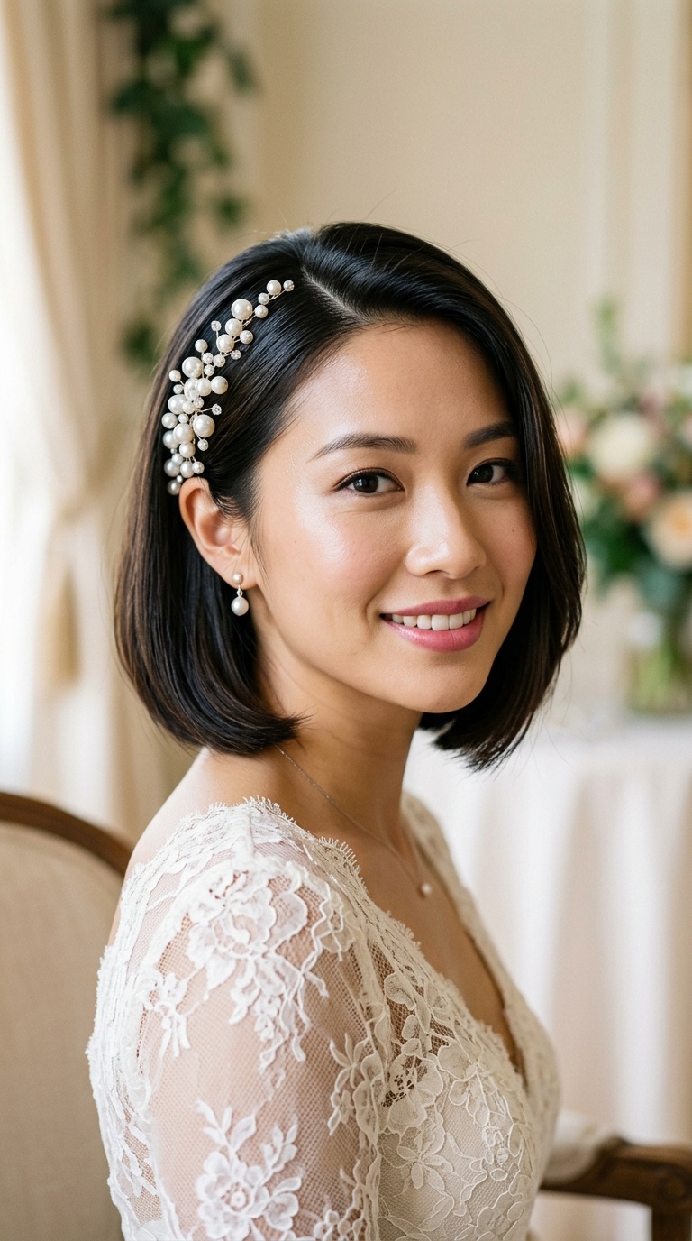Pearl-Adorned Bob