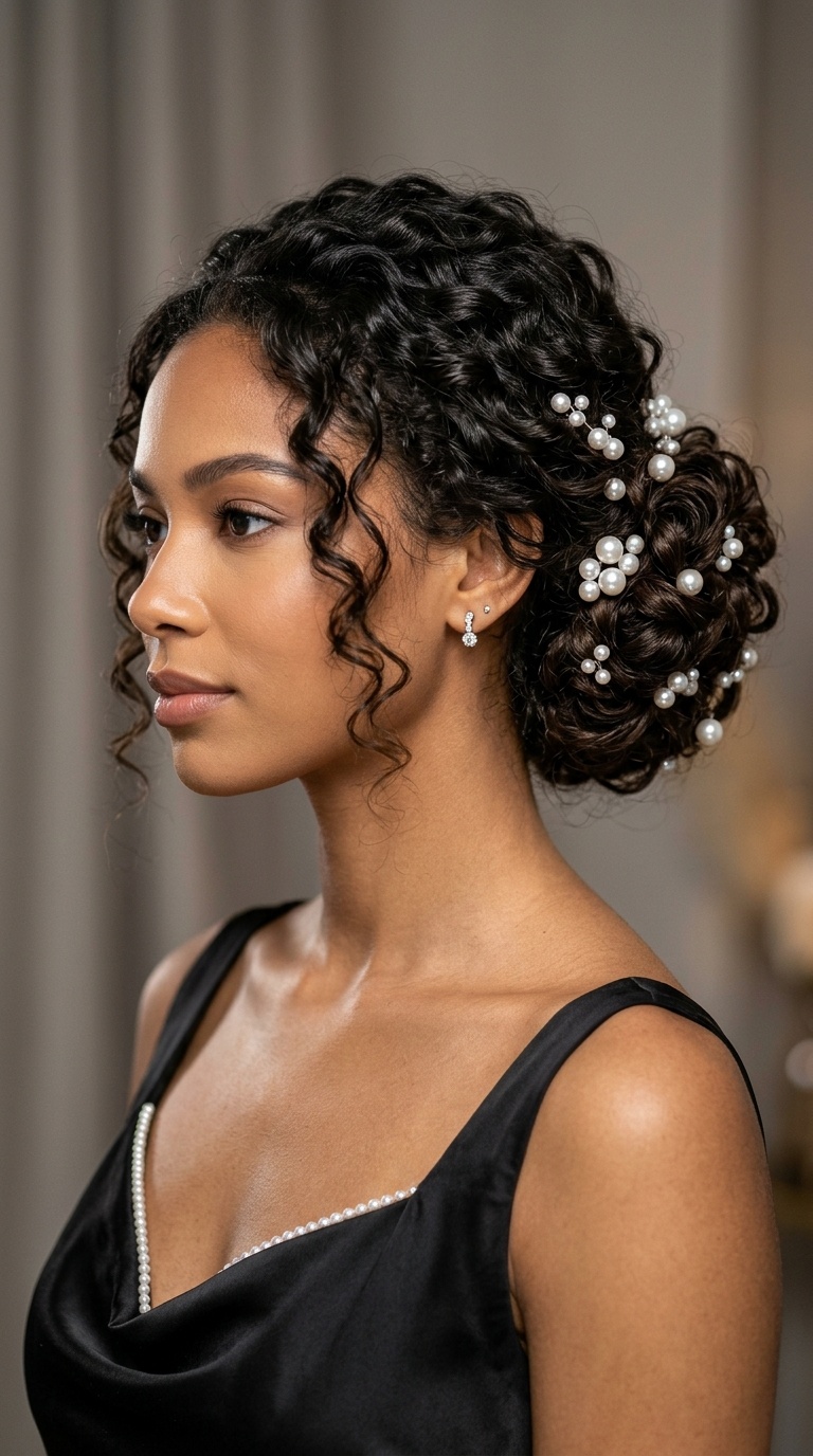 Pearl-Adorned Chignon