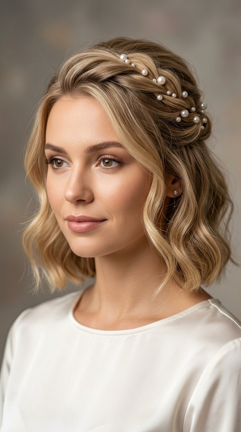 Pearl-Adorned Half-Up