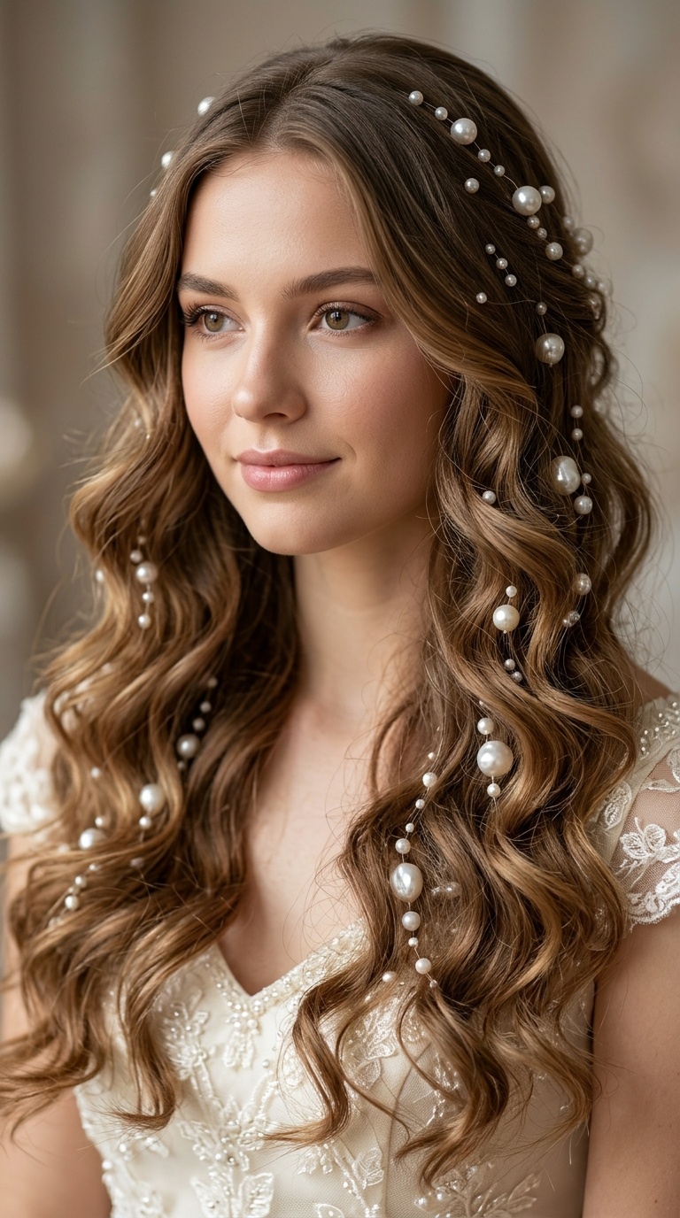 Pearl-Adorned Loose Waves