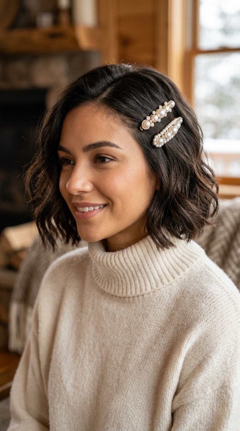 Pearl-Embellished Clips