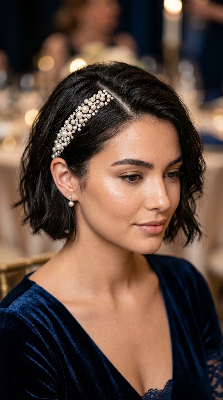 Pearl-Encrusted Hair Part