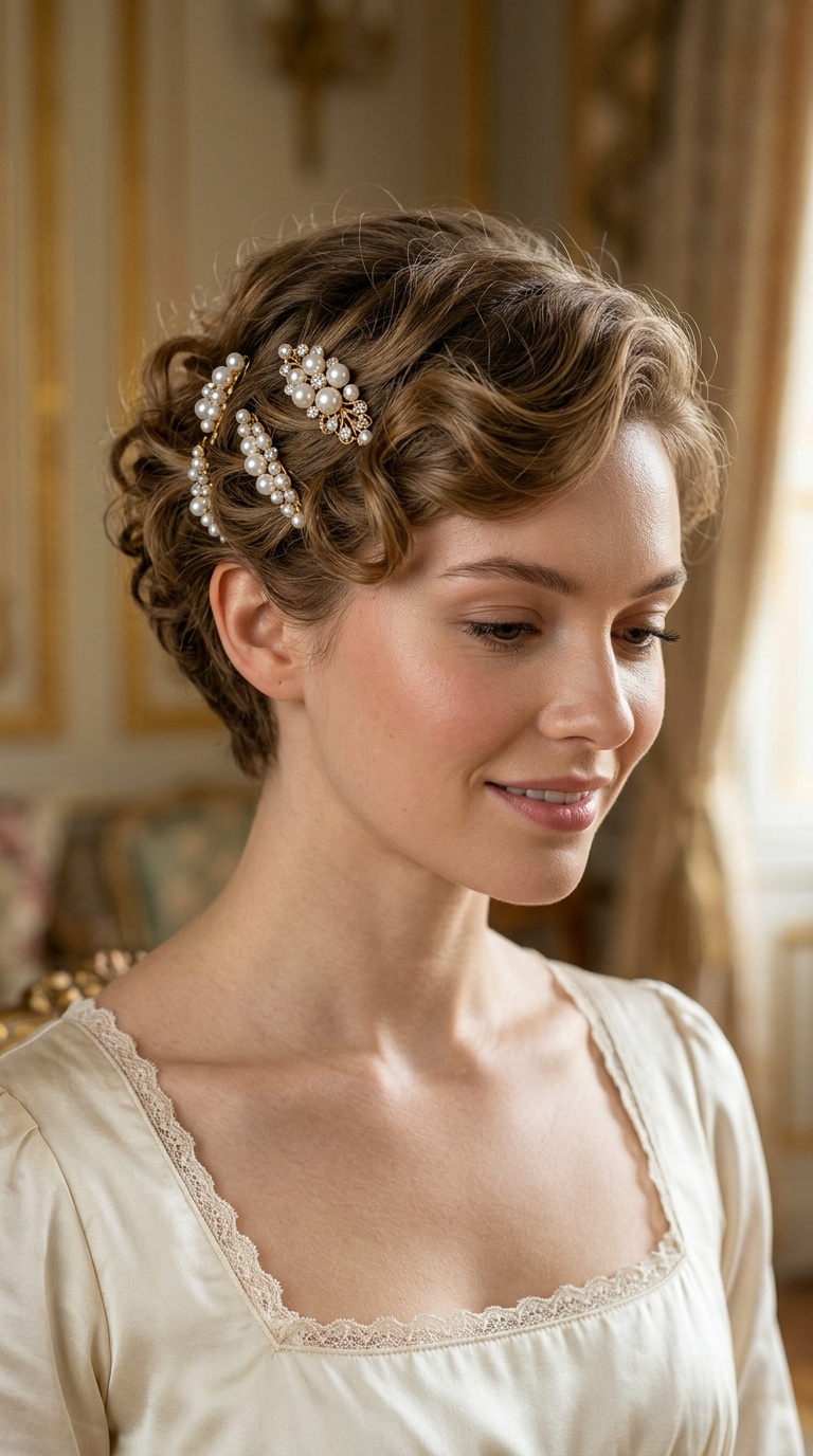 Pearl-Encrusted Hair Pins