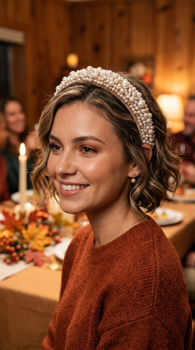 Pearl Encrusted Headband
