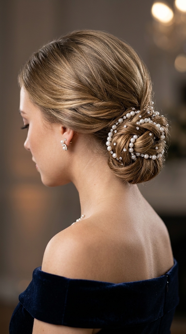 Pearl-Encrusted Low Knot