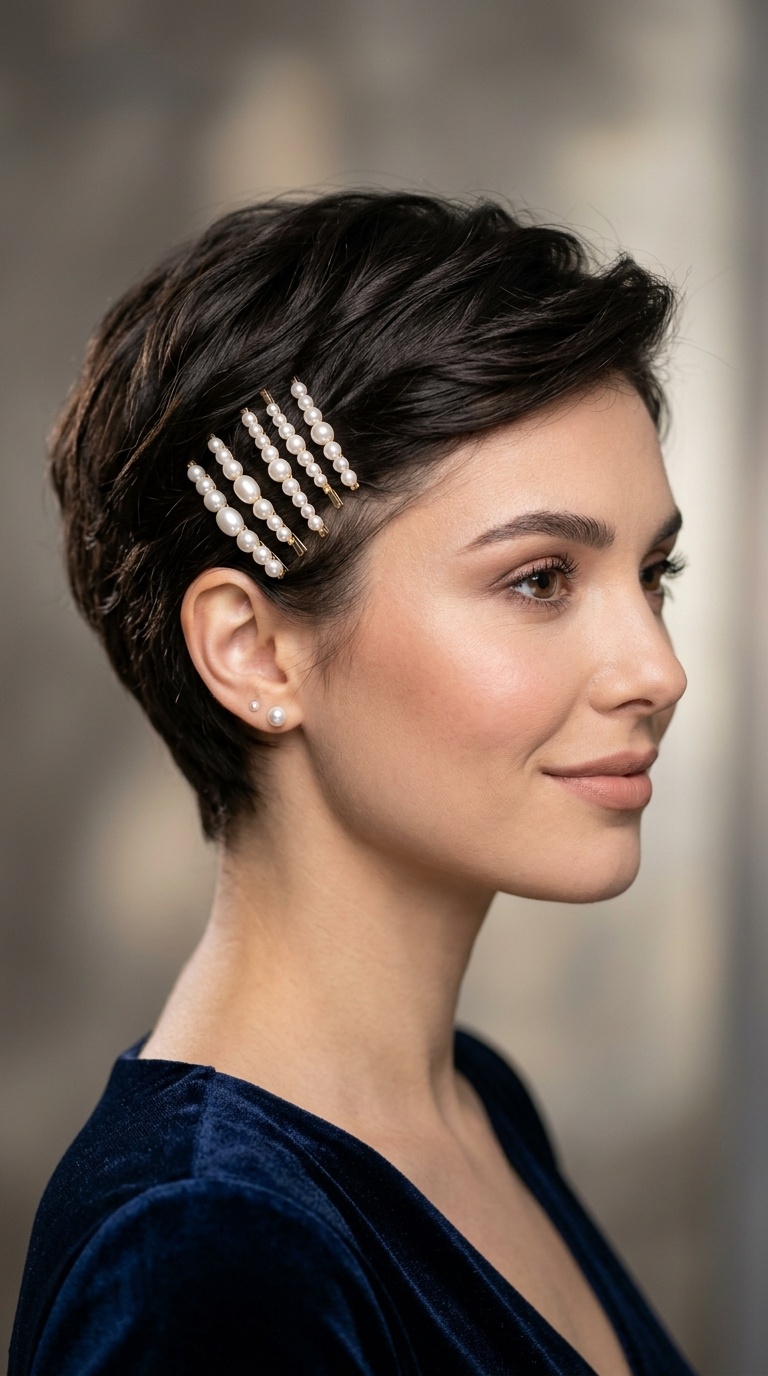 Pearl-Pinned Side Detail