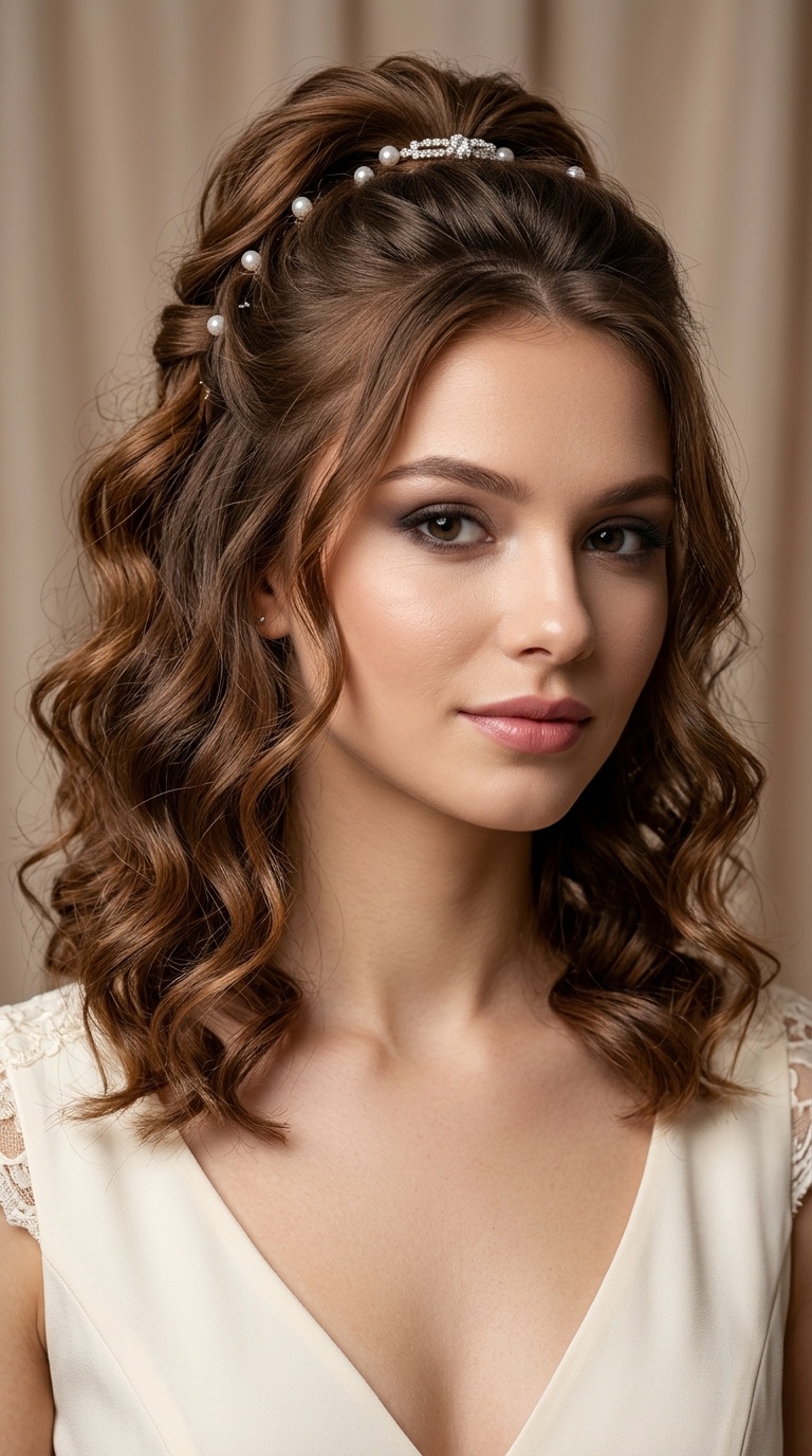 Pearled Accessory Half-Up