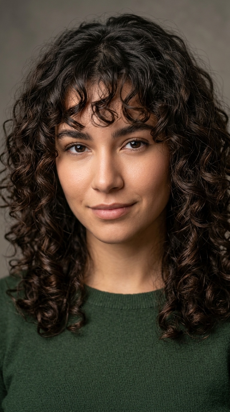 Perm with Bangs (Curly Fringe)