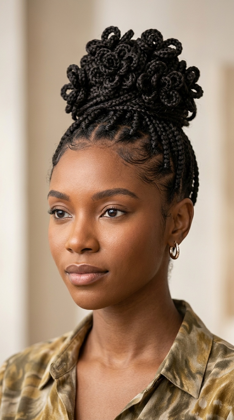Petal-Inspired Clustered Bun