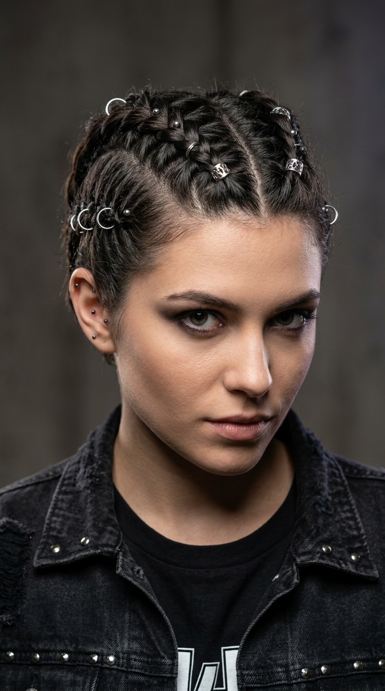 Pierced Dutch Braids