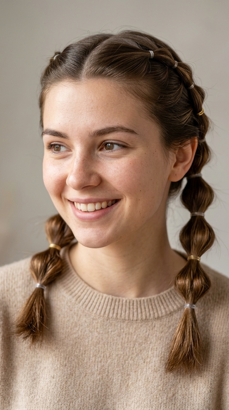 Pigtail Bubble Braids