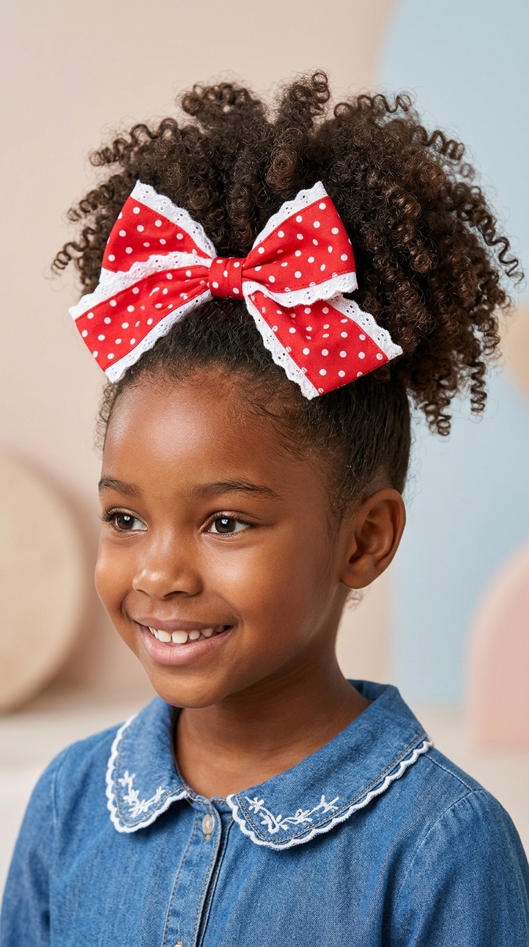 Pineapple Curls with an Oversized Bow