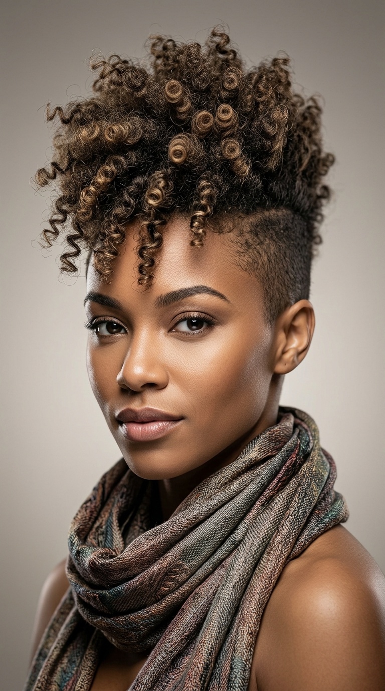 Pineapple Mohawk with Scarf
