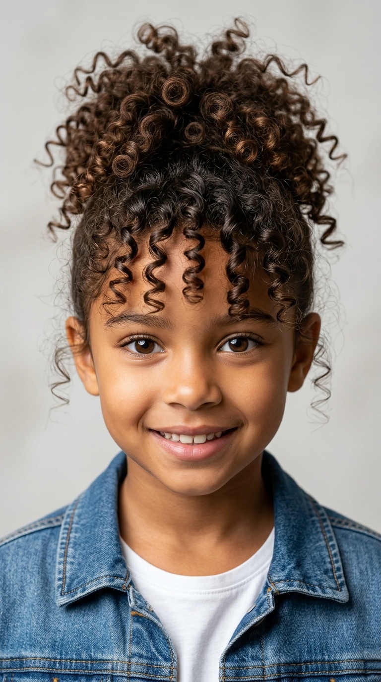 Pineapple Ponytail for Curly Hair