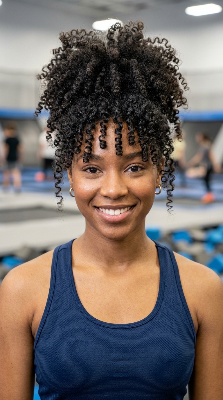 Pineapple Updo for Curls