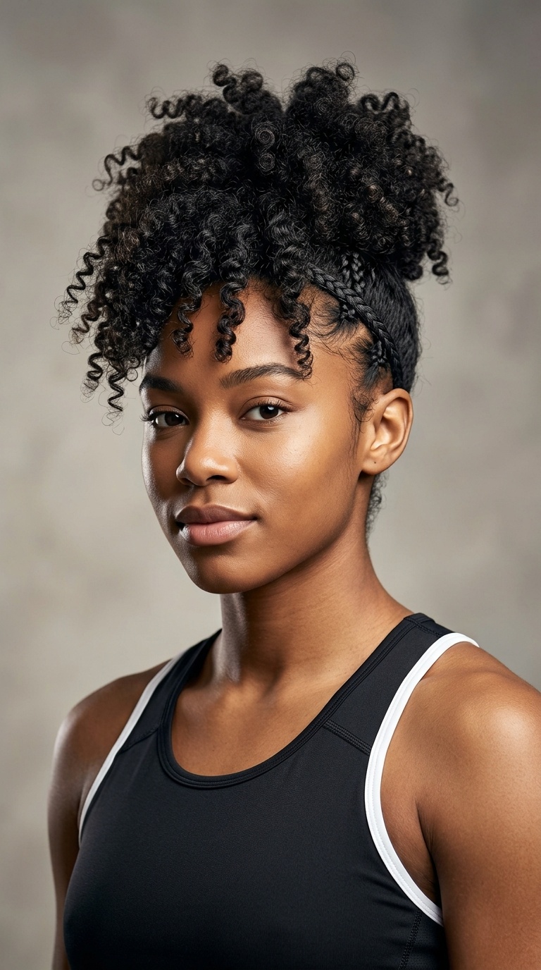 Pineapple Updo for Natural Curls