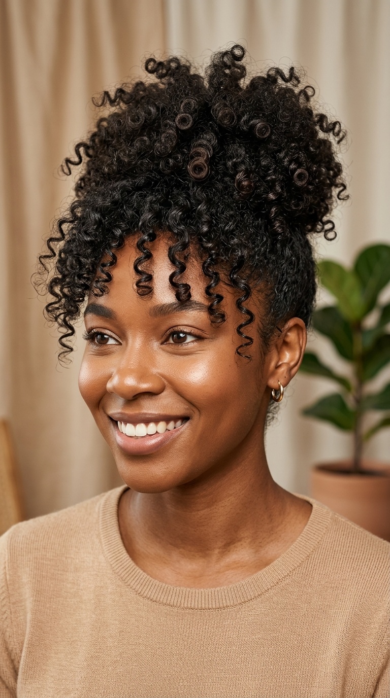 Pineapple Updo with Leave-In Cream