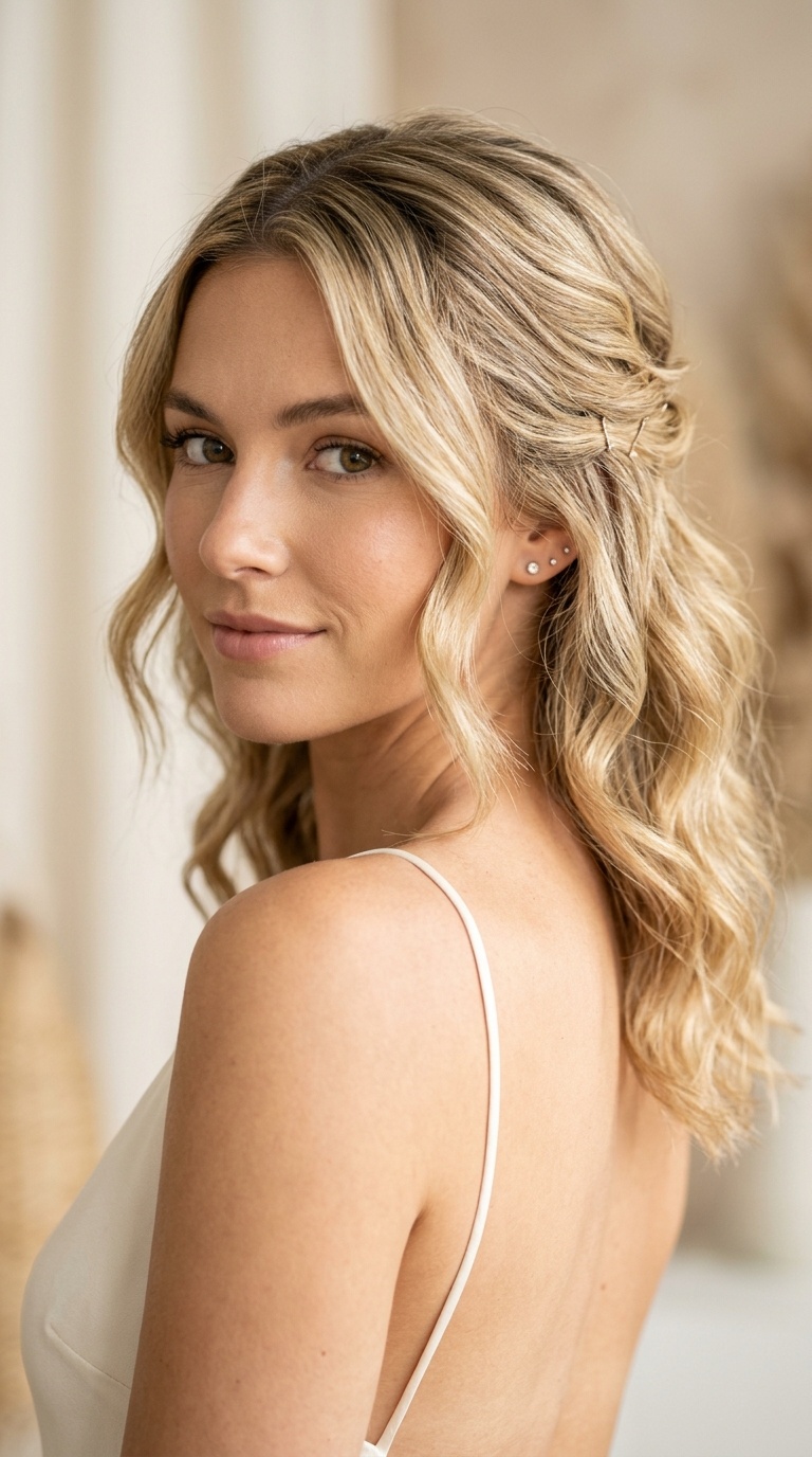 Pinned-Back Beachy Waves