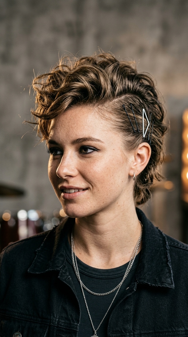 Pinned-Back Faux Hawk