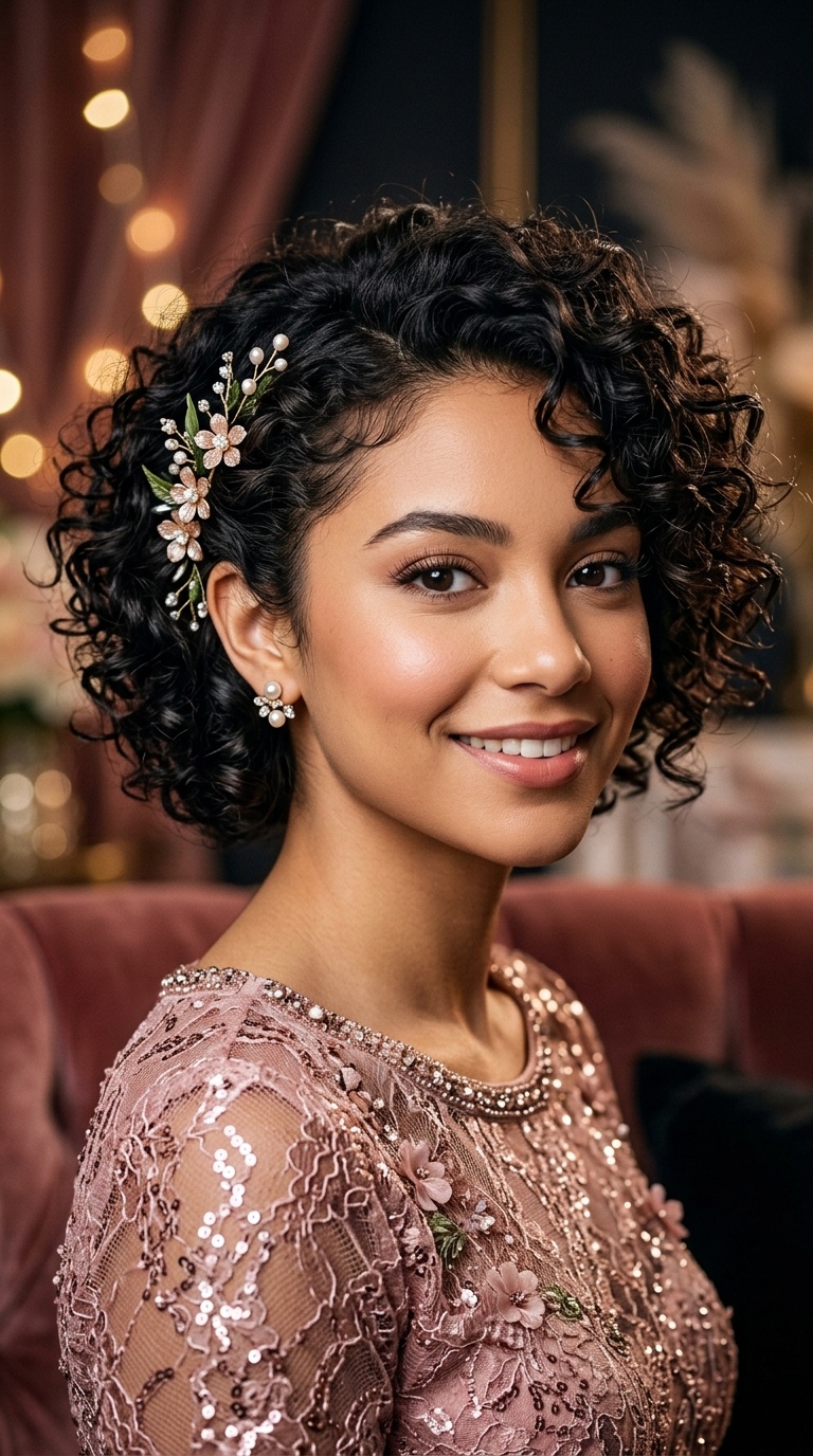 Pinned-Back Floral Tendrils