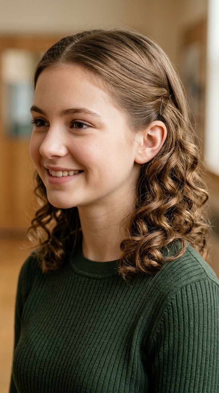 Pinned-Back Side Curls