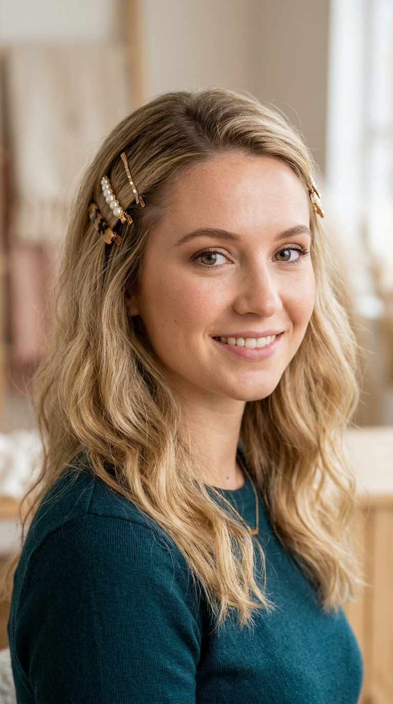 Pinned-Back Sides with Barrettes