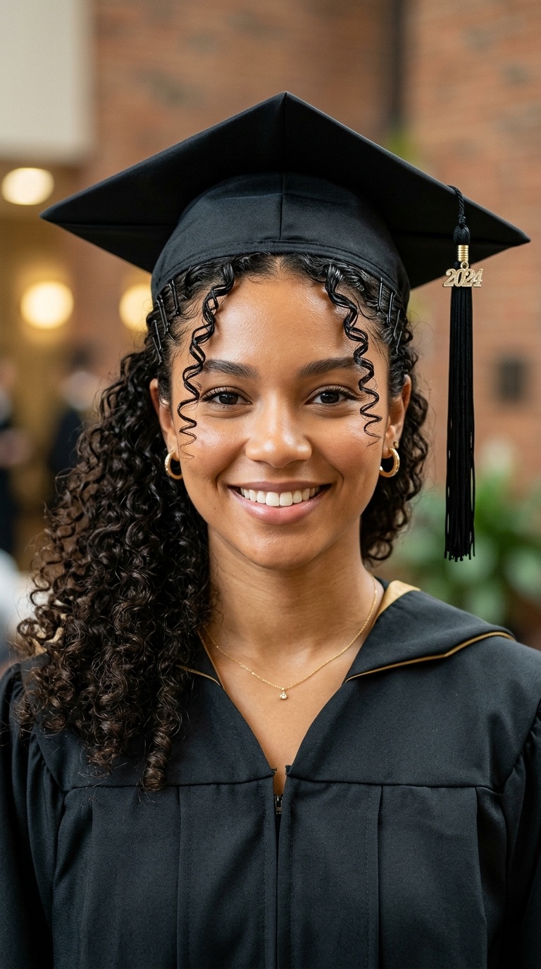 Pinned-Back Temple Curls