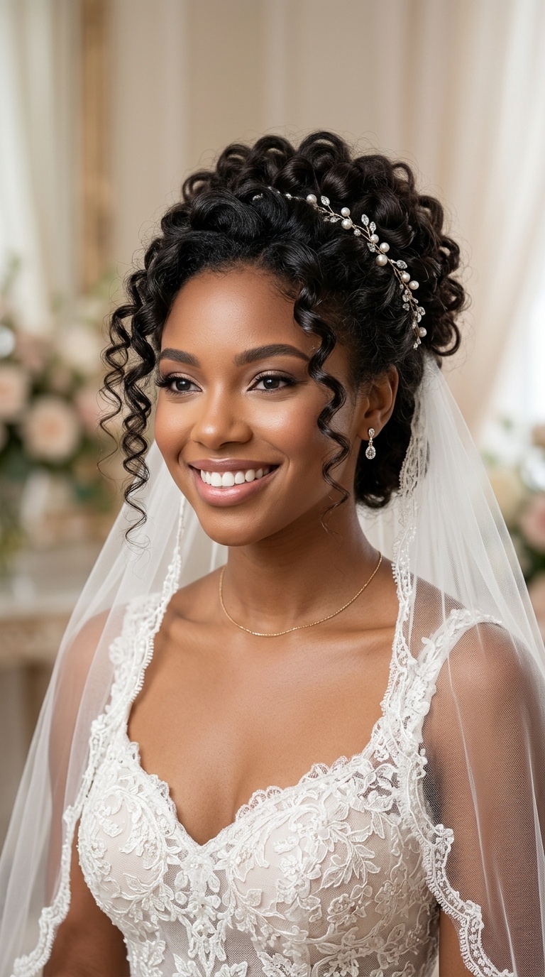 Pinned-Back Voluminous Curls