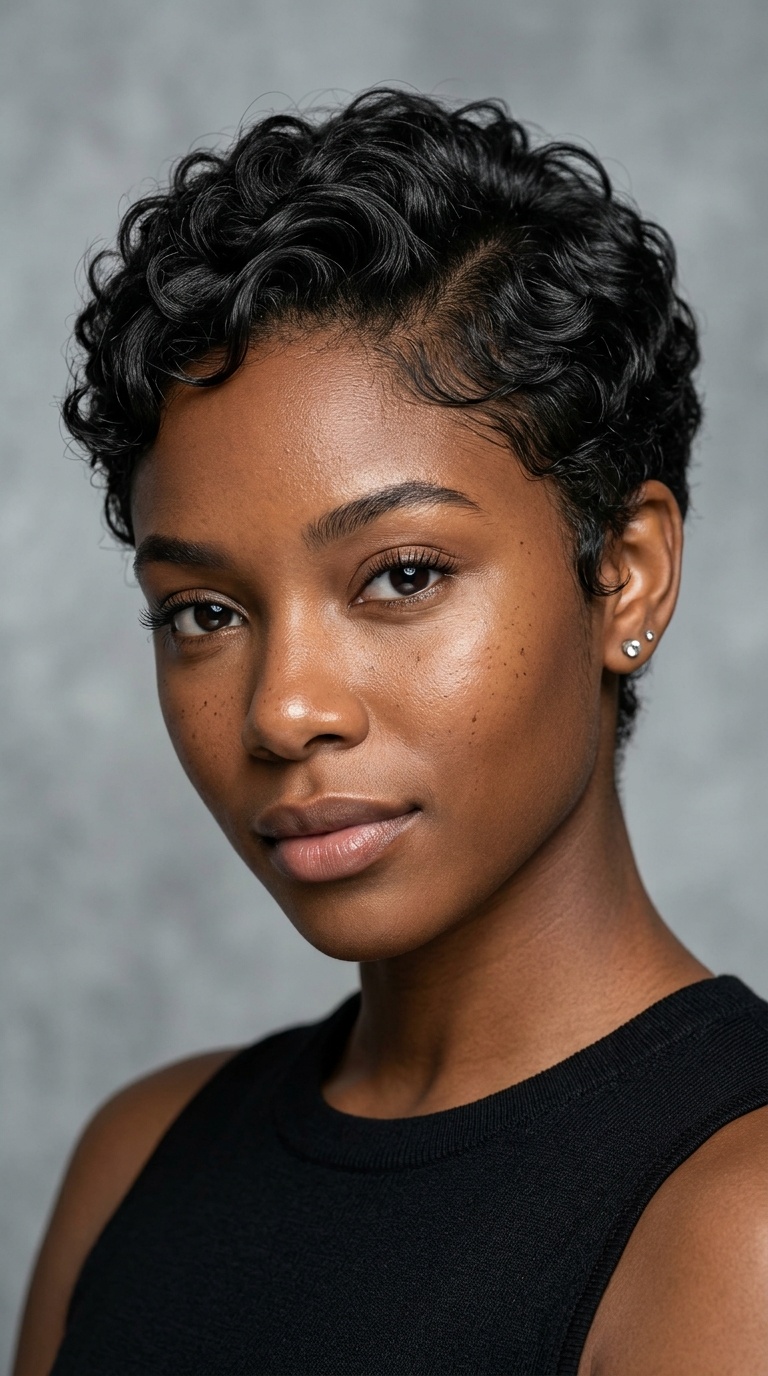 Pixie Cut with Natural Waves