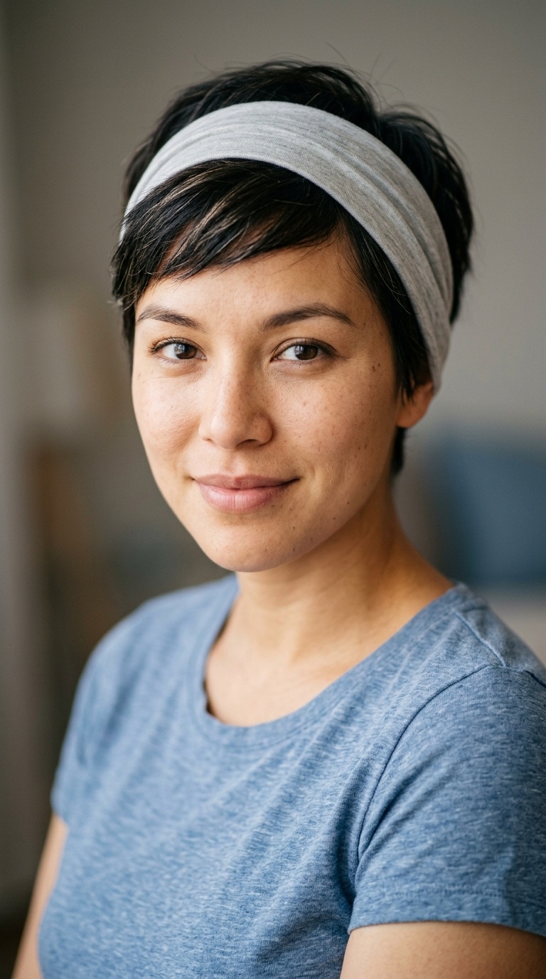 Pixie Style with a Soft Headband