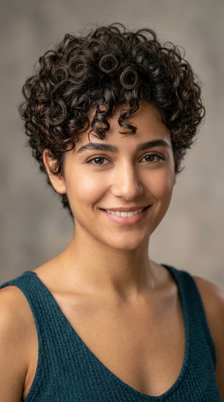 Pixie with Long Curly Top