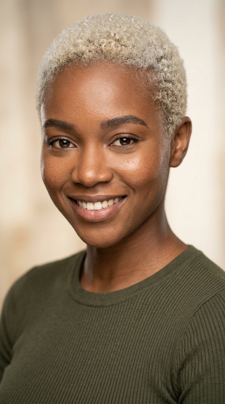 Platinum Blonde Buzz Cut