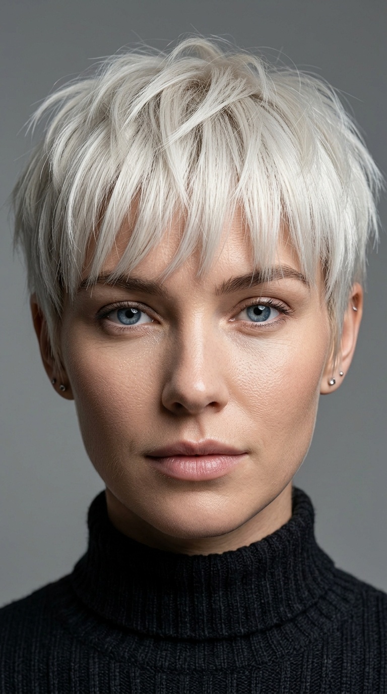 Platinum Blonde Caesar Cut