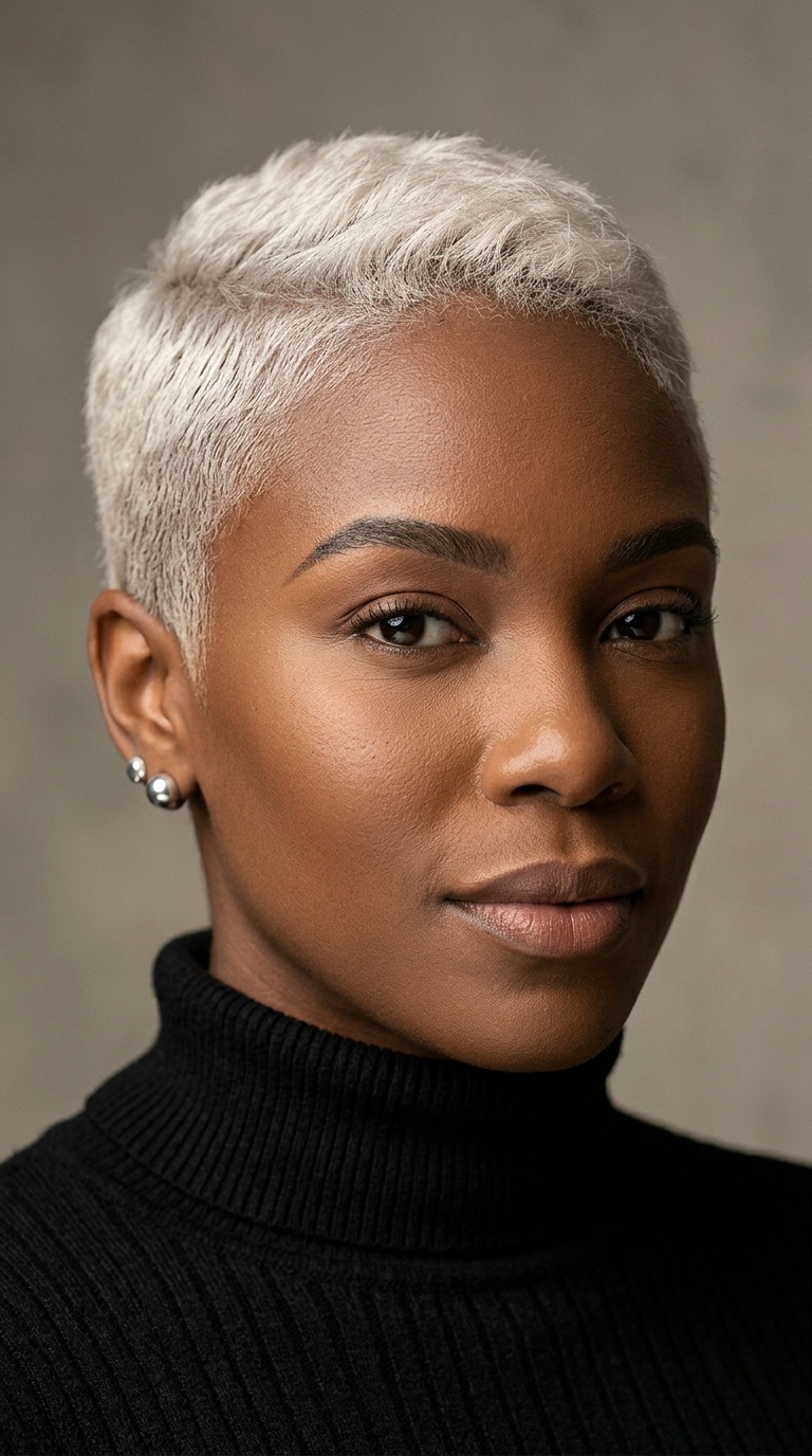 Platinum Blonde Micro-Pixie
