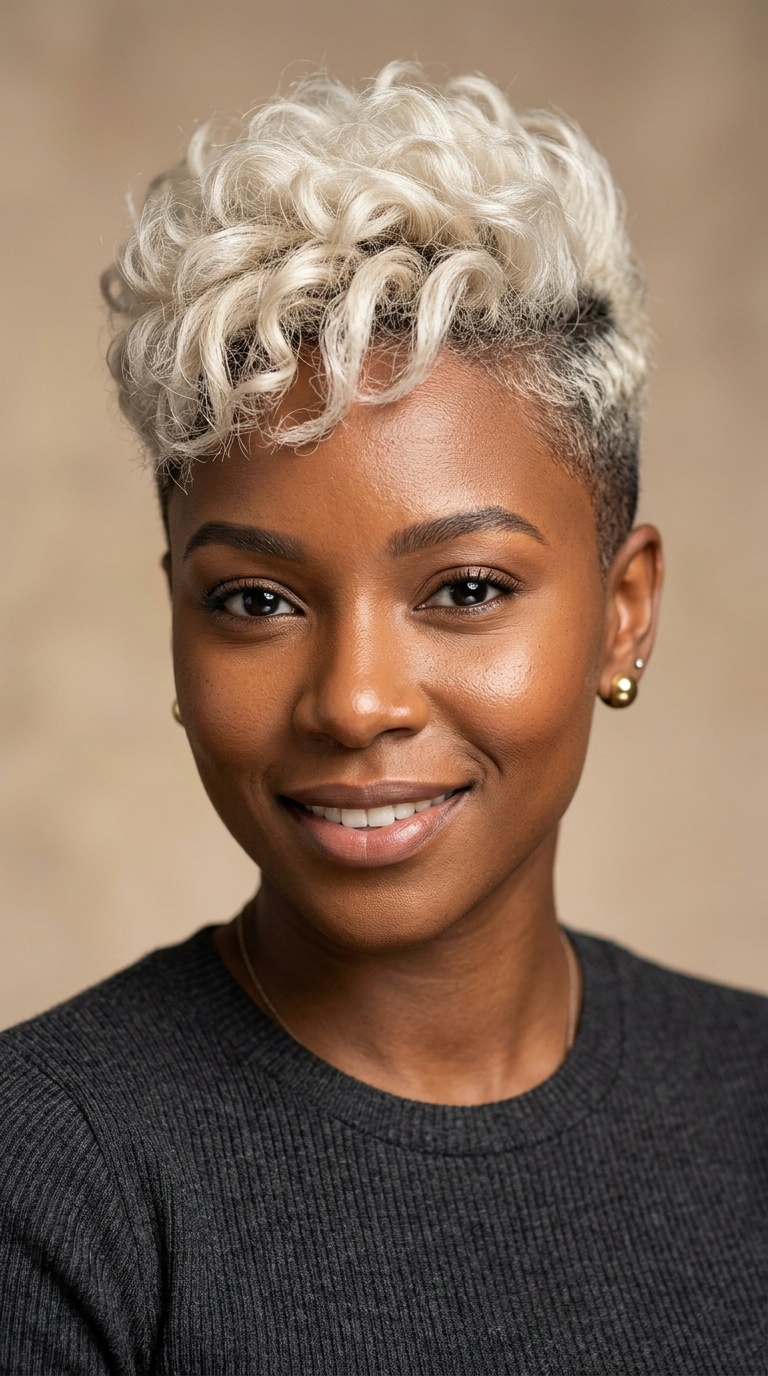 Platinum Blonde Tapered Pixie