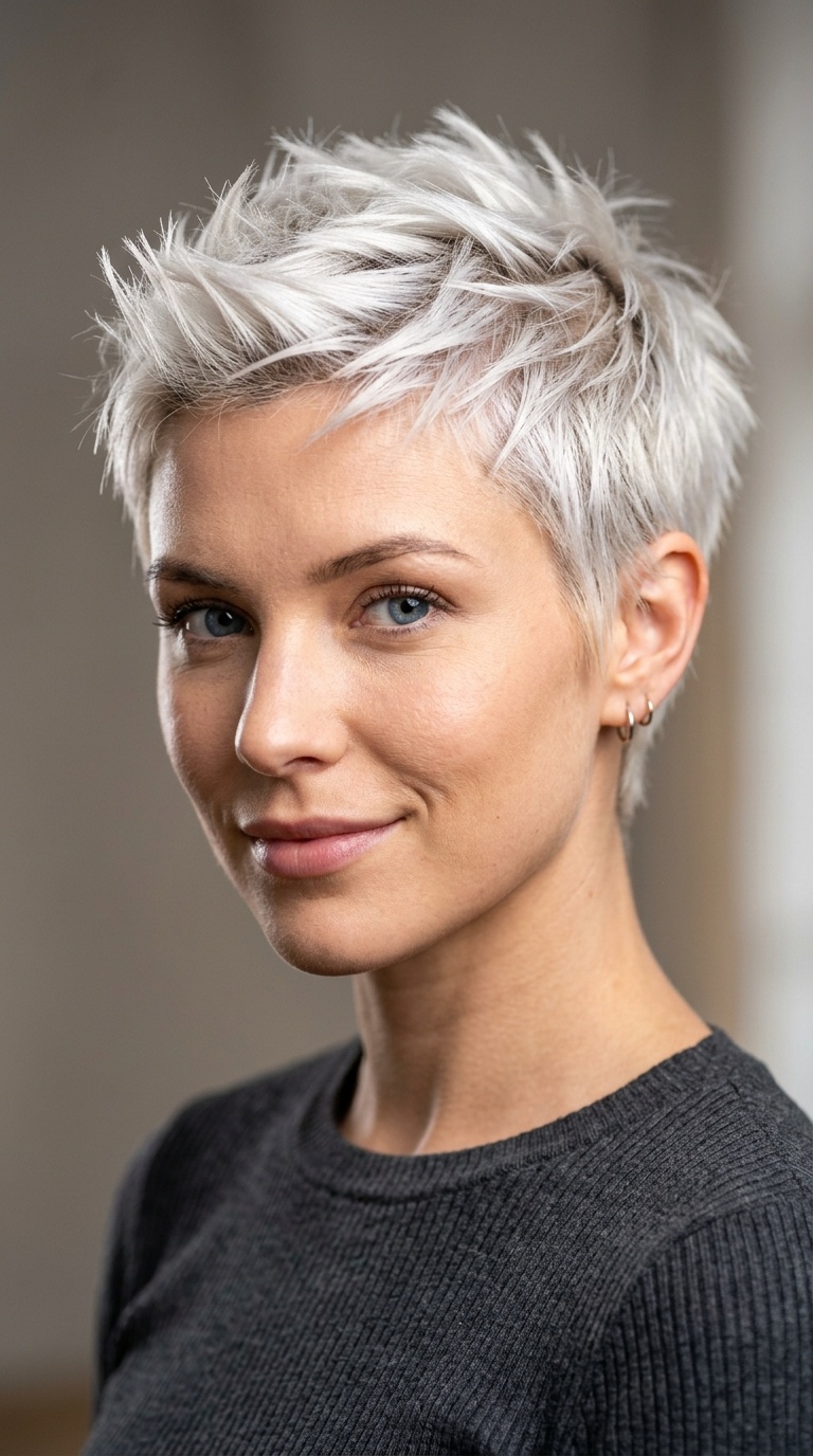 Platinum Ice Textured Pixie