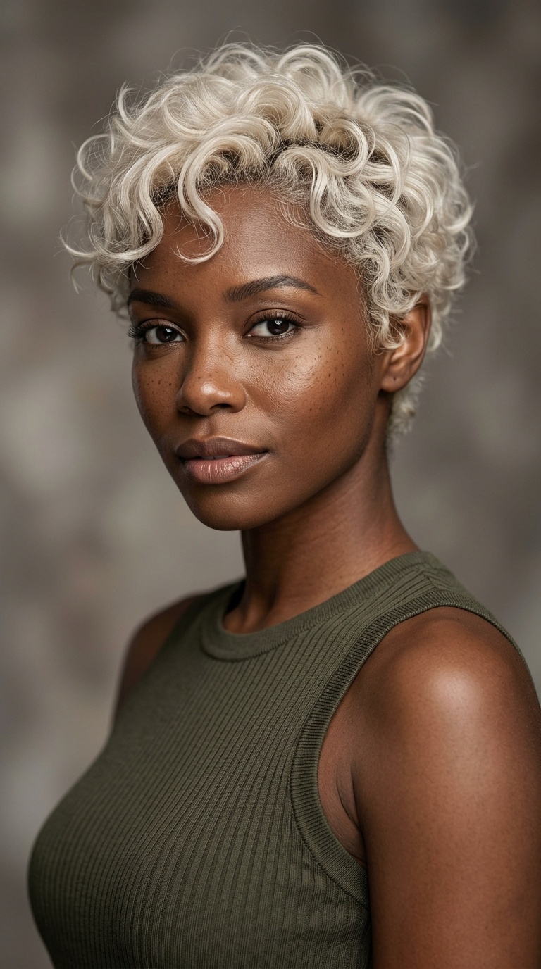 Platinum Pixie Dry Perm