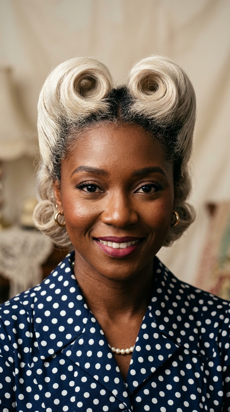 Platinum Victory Rolls