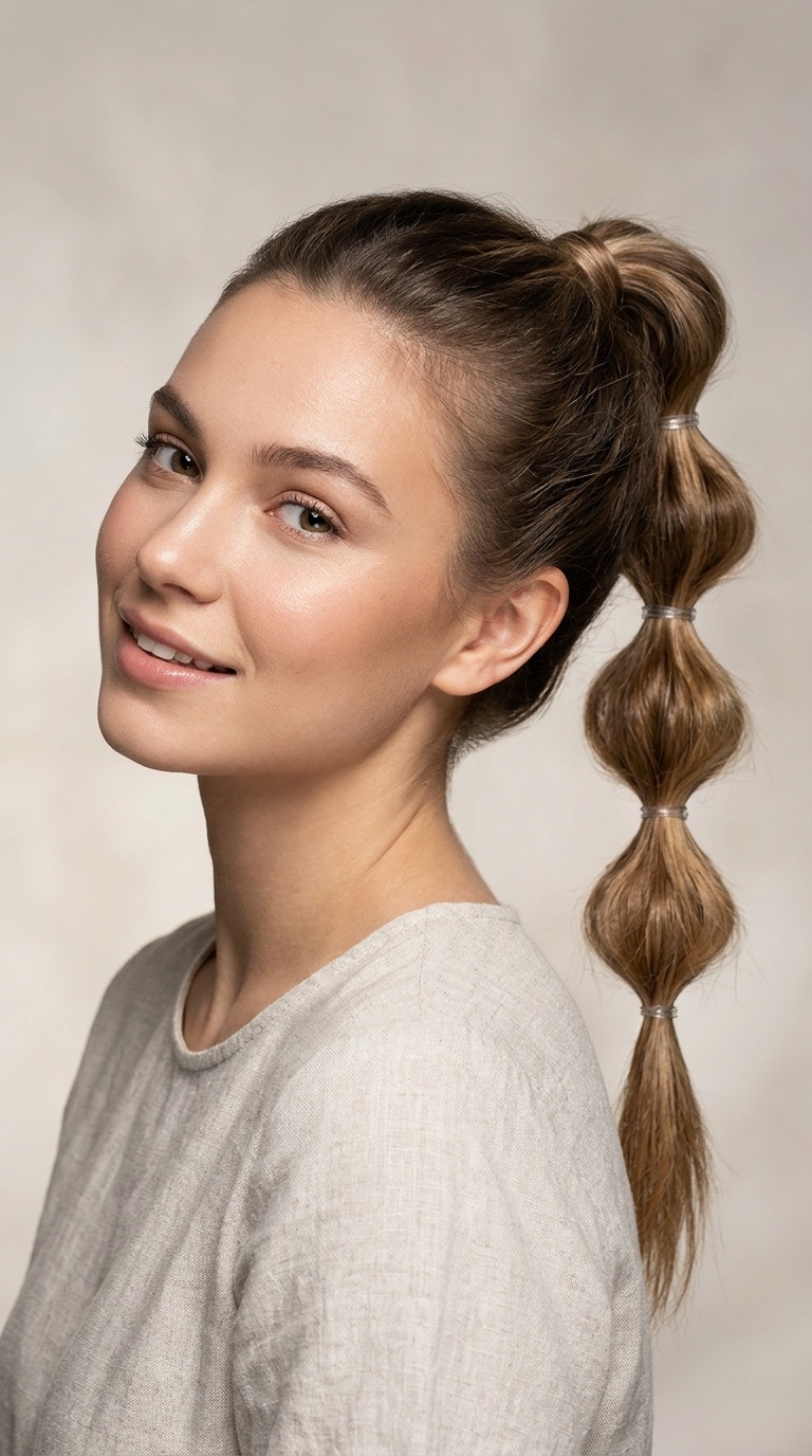 Playful Bubble Ponytail